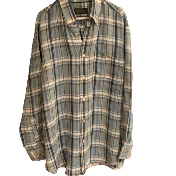 Vintage Orvis 100% Linen Shirt Extra Large - Picture 5 of 9